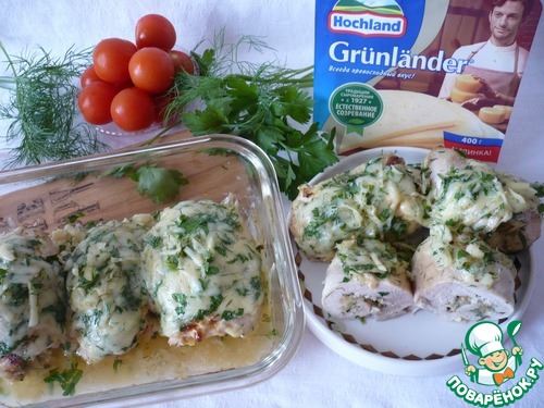 Запеченные куриные рулетики с сыром