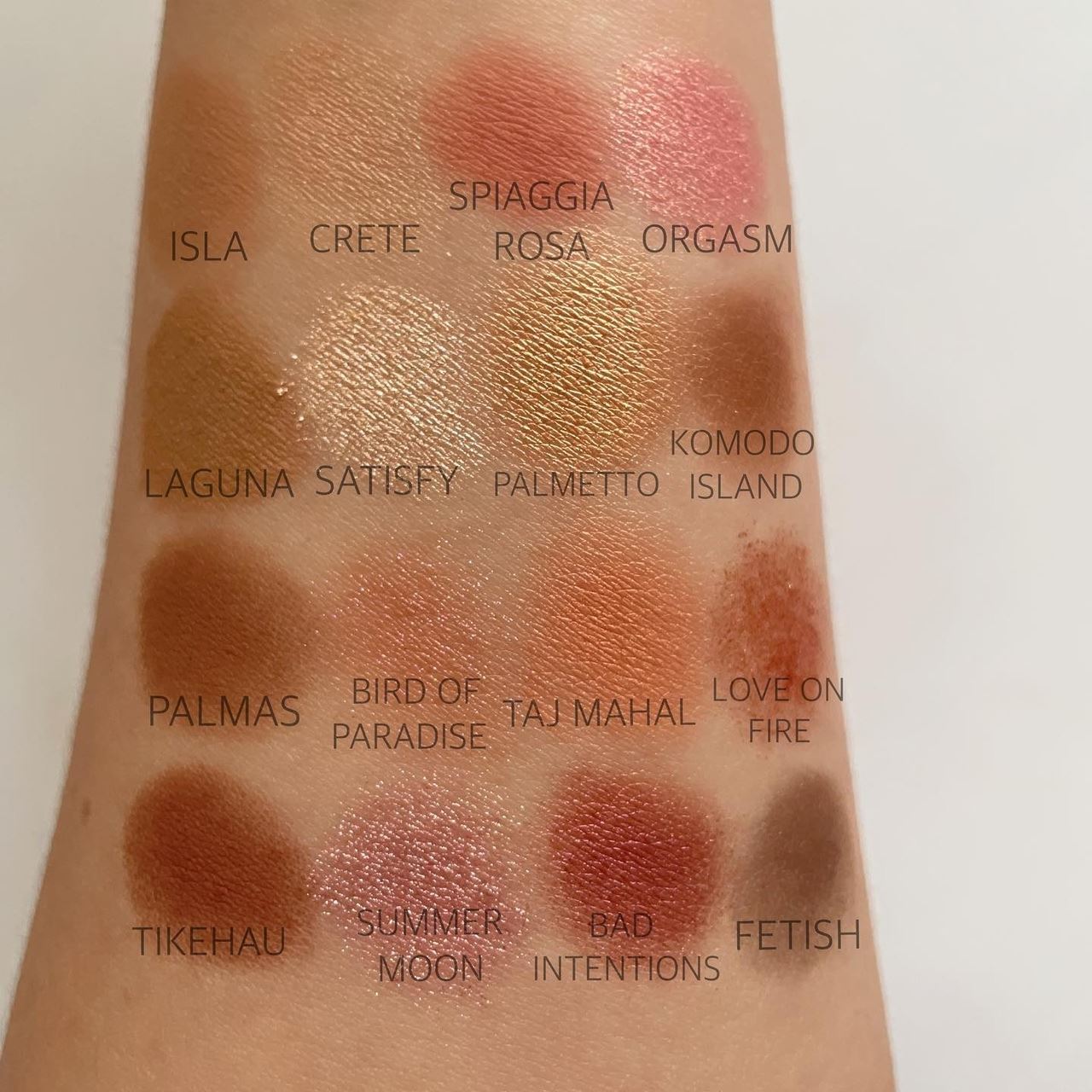 NARS Unrated Eyeshadow Palette Summer 2022 - Swatches