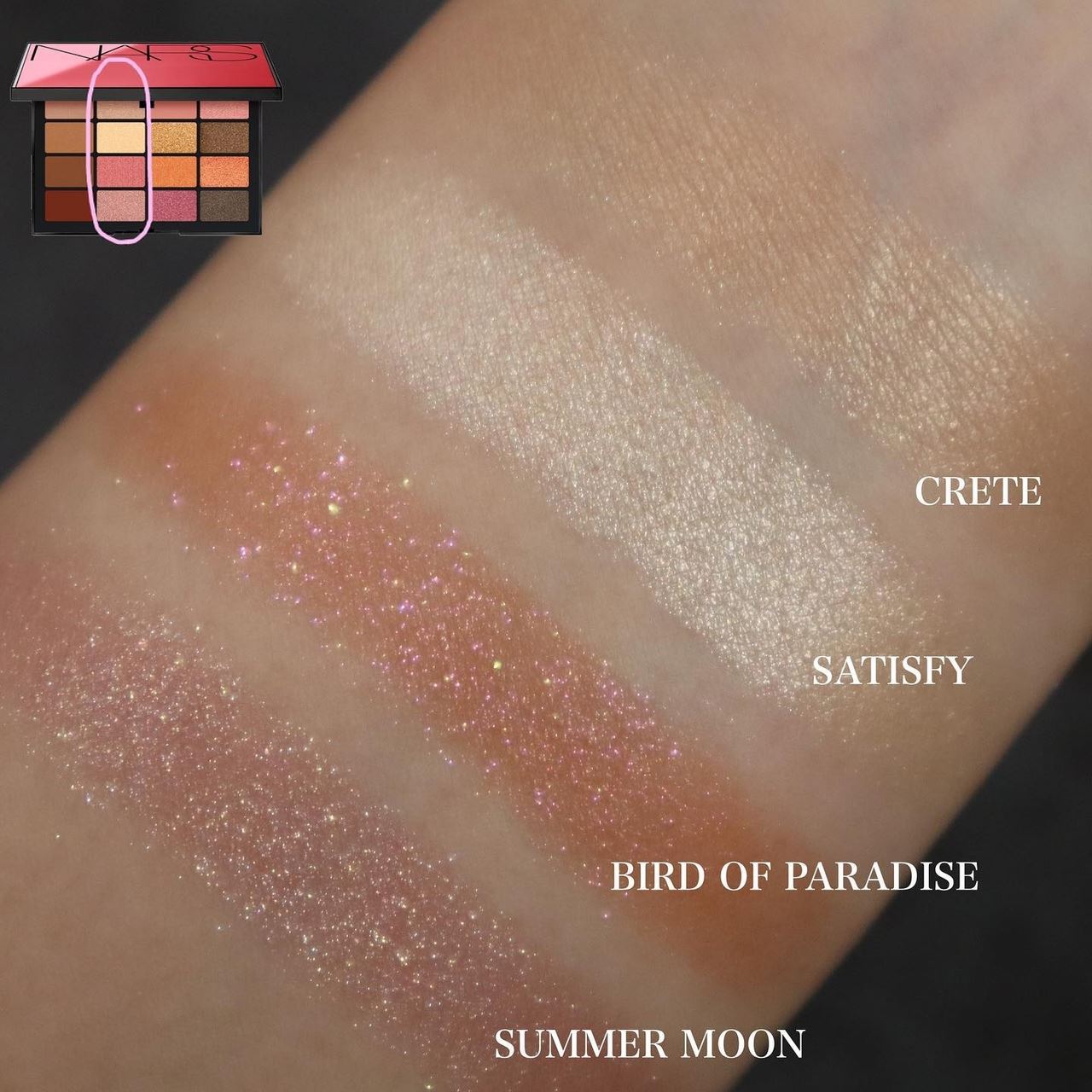 NARS Unrated Eyeshadow Palette Summer 2022 - Swatches